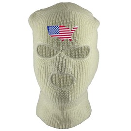 Gravity Threads USA Country 3-Hole Ski Mask - White