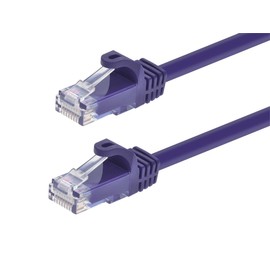 Monoprice Cat5e Ethernet Patch Cable - 10 Feet - Purple | Network Internet Cord - RJ45, Stranded, 350Mhz, UTP, Pure Bare Copper Wire, 24AWG - Flexboot Series