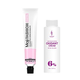 L'Oréal 로레알 마지패션 파스텔 염색약 50g + 산화제 [6.11] L'Oreal Majirel Fashion Pastel Hair Dye 50g + Developer [6.11]
