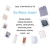 4 Size 240 Pieces Clear Plastic Cello Bag Resealable Self