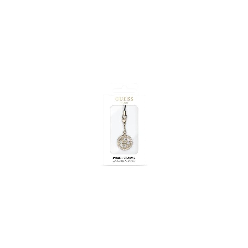 GUESS GUCPM4DRD Phone Strap Pendant 4G Rhinestone Charm, Metal