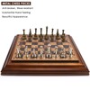 AMEROUS 14 inches Wooden Chess Set with Metal Chess Pieces