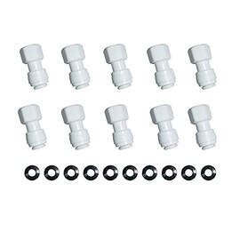 YZM 3/8" tube to 3/8" female NPT Connector for drinking water filter RO reverse osmosis , quick-connect fittings Pack of 10.