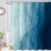 GEYUBTL Ocean Shower Curtain Ombre Blue Sea Beach Bathroom Curtains