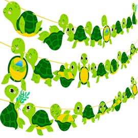Turtle Party Banner 3Pcs Under The Sea Turtle Birthday Party Banners Baby Turtle Birthday Party Decoration for Ocean Theme Baby Shower Supplies