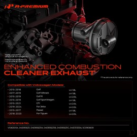 A-Premium Secondary Air Injection Smog Pump Compatible with Volkswagen Jetta 2019-2024, Passat 2015-2017, Golf 2015-2018, Tiguan 2018-2020, GTI 2015-2021, Golf Alltrack R SportWagen