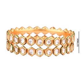 Efulgenz Faux Kundan Bangles Indian Bangles for Women Indian Jewelry Fashion Jewelry Indian Bollywood Bracelet Bangle