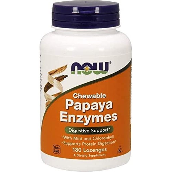 NOW FOODS Papaya Enzyme Chewable, 180 Count