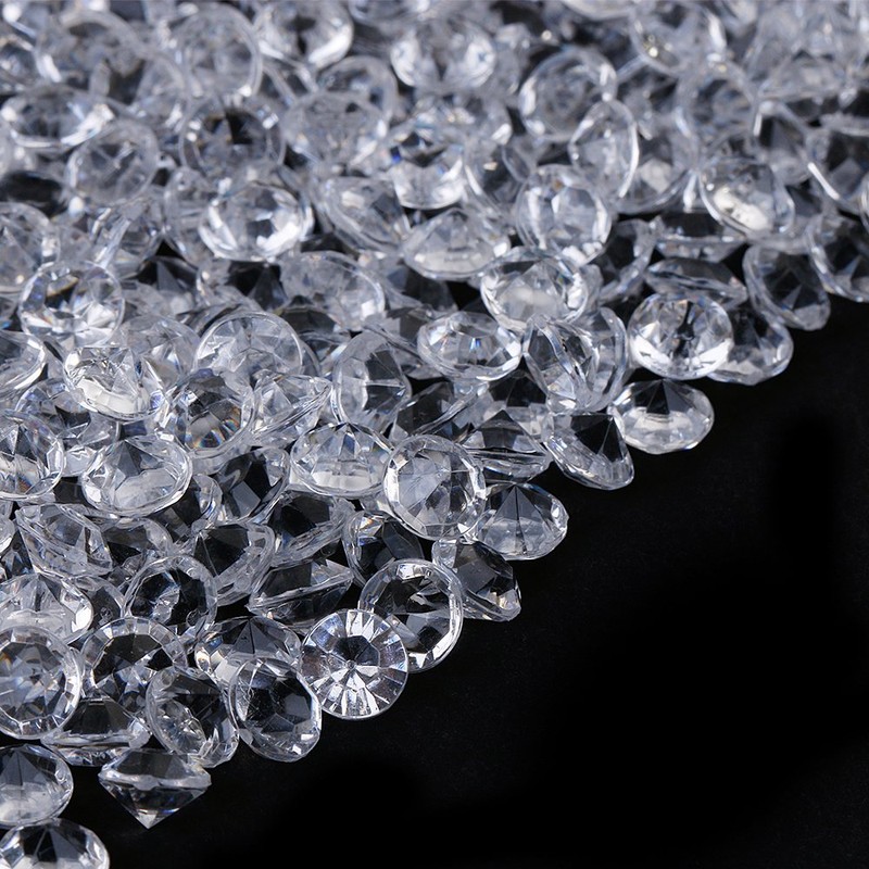 Faburo 3000 Pieces Decorative Diamonds Wedding Confetti 6 mm Transparent
