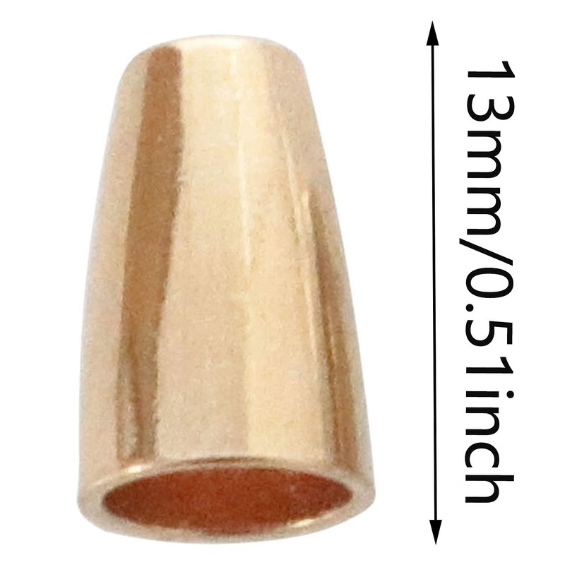 ZCZQC Metall Bell Stopper 30PCS Metal Conical Bells Cord Rope
