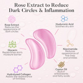Under Eye Patches, Collagen Masks for Puffy Eyes, Dark Circles, 20 Pairs