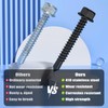 VGBUY 100Pcs #10 x 1-1/4" Self Drilling Screws for Metal,410