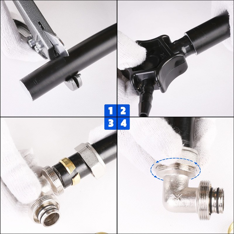 ANCIMOON 4PCS 3/4’’ Air Line Elbow Fittings for Shop Garage