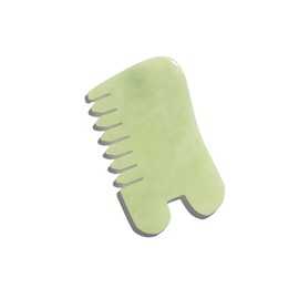 Earth Harbor Island Jade Gemstone Gua Sha + Massaging Comb