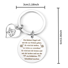 Gifts for School Enrolment Gift Key Ring Children's Guardian Angel Keyring Lucky Charm First Day of School Ideas Filling School Cone School Child 2024 Girls Start of School, Laugh with you