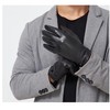 Tillonetiy Men's Winter Genuine Sheepskin Gloves, Touch Screen Warm Leather