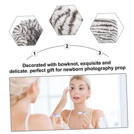 Beavorty Chic Bowknot Striped Headband Gentle Breathable Yoga Headband Perfect for Skincare Makeup Spa Hair Accessory