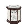 Tzedakah box, Charity Box - Wood and silver plated -by Legacy Judaica