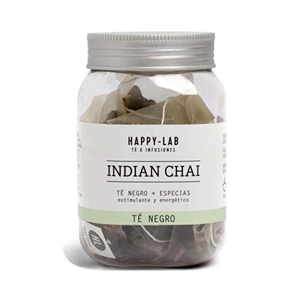 HAPPY LAB - Black Tea with Spices - 14 biodegradable tea bags - Indian Chai Tea