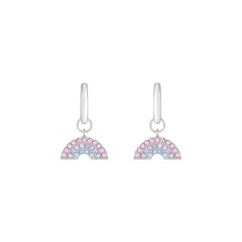 Olivia Burton Women's Rainbow Collection Hoop and Stud Earrings in Sterling Silver avaible in Silver, Rose Gold or Yellow Gold