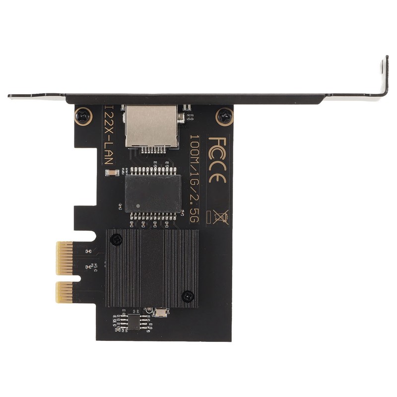 PCIe Network Card 10/100/1000/2500Mbps Gold Plated Pin Aluminium Alloy Gigabit