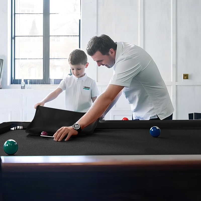 Pool Table Felt,8.53'/ 9' Billiard Cloth with 6 Pcs Cloth