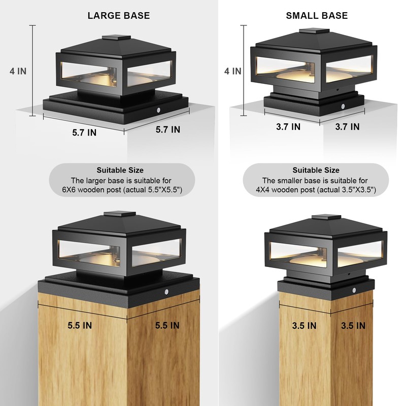 GOODSMANN Landscape Lighting 2PK 12V AC LED Low Voltage Post