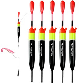 Thkfish Floats Fishing Floats Fishing Floats Fishing Sets Balsa Wood Floats Slip Floats Set for Crappie Panfish Walleyes 5 g (1/6 oz) 10 g (3/8 oz) 15 g (1/2 oz) 5 Pieces / 10 Pieces / 15 Pieces