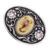 HUABOLA CALYN Belt Buckle, Unique Luminous Stone Native American White