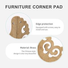 GANAZONO Retro Box Corner Guards Pcs Metal Edge Protectors Brass Furniture Corner Guards Easy to Install Safe Rounded Edges