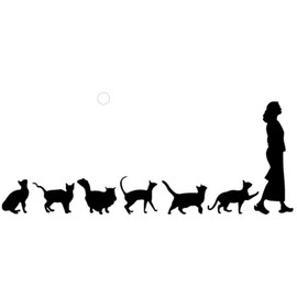 Removable Switch Sticker, 2 Pcs Lovely Girl and Cats Cartoon Wall Sticker, Light Switch Decor Decals, Family DIY Kids Bedroom Office Home Car Decoration