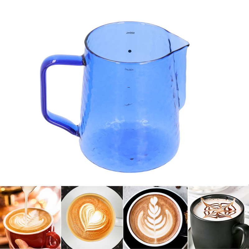 500ml Milk Frothing Pitcher Multipurpose Borosilicate Glass Milk Jug for