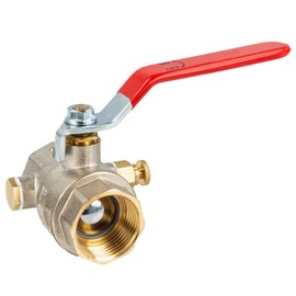 tecuro Brass Ball Valve with Drain 1 1/4 (5/4) Inch Internal Thread x Female Thread