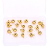 BEADIA 18K Gold Plated Stopper Beads 6mm 20pcs Insert Silicon