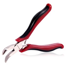 SPEEDWOX Mini Bent Nose Pliers for Jewelry Micro Chain Nose Functional Long Nose Pliers with Spring Professional Tool 45 Degrees Curved Chrome Vanadium Steel 4-1/2 Inches