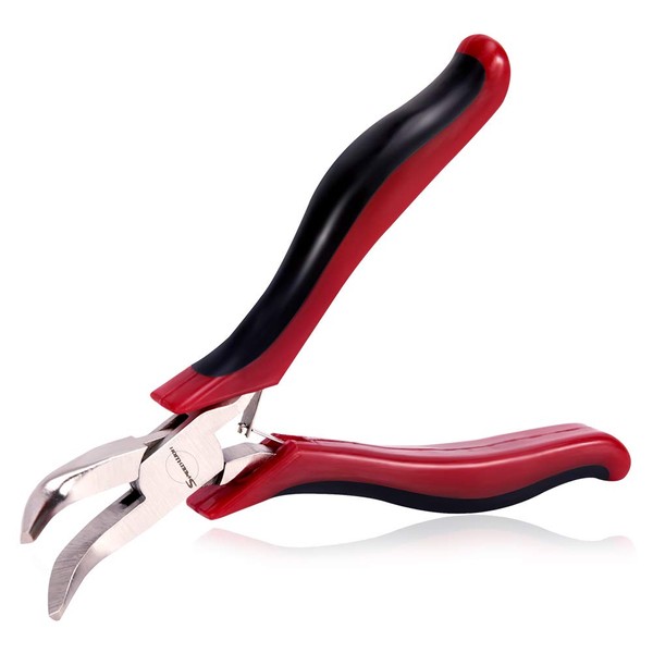 SPEEDWOX Mini Bent Nose Pliers for Jewelry Micro Chain Nose