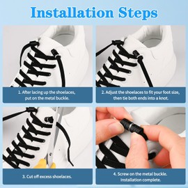 2 Pcs Cordones elásticos para zapatos - Cordones elásticos sin atar para zapatos de adultos y niños