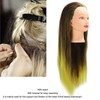 Hair Mannequin Head Simulation Ink Yellow Colour Mixture Gradient Hair