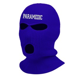 Paramedic Embroidered Ski Mask Medical EMT Winter Cap (Royal Blue)