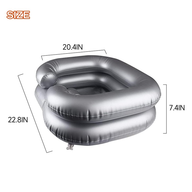 Portable inflatable shampoo sink, inflatable shampoo basin, suitable for disabled