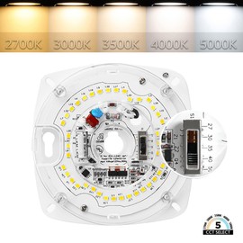 Legental 5.5" Ceiling Fan LED Light Kit, 6.73" Overall, 5CCT 2700K-5000K, 23W, 120V, Dimmable Retrofit LED Module for Ceiling Fixtures