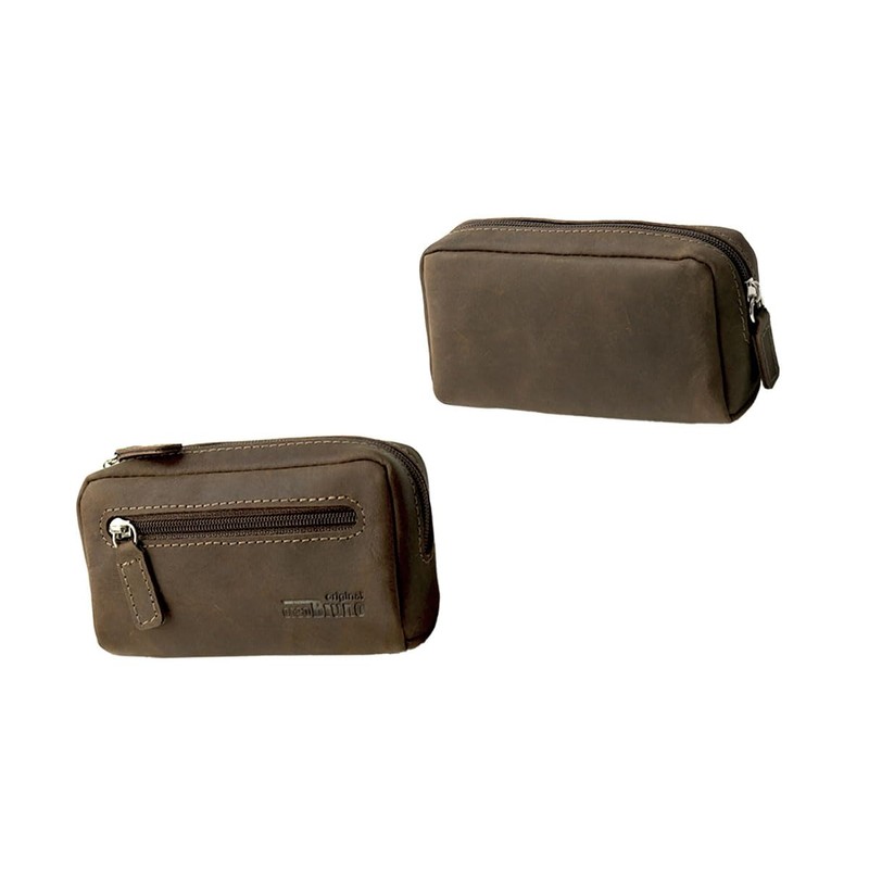 343 Key Pouch, Vintage Natural Dark Brown