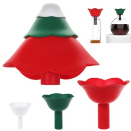 Silicone Kitchen Funnel Set, Christmas Tree Shape Funnel Set, Silicone for Filling Water Bottle Liquid Transfer Food Grade Kitchen Tools