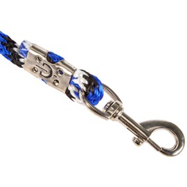 Kerbl Mustang Carabine Lead Rope - Blue/Black/White