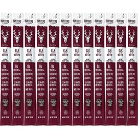 Hunter's Reserve - Exotic Meat Trail Sticks - Adventure You Can Taste - Wild Game Jerky Sticks (ELK, 12 CT)