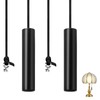 2 Pcs Bathroom Pull Cords, Black Zinc Alloy Light Pulls