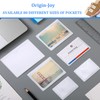 Origin-Joy 25 PCS Self-Adhesive Index Label Pockets, Clear Plastic Peel
