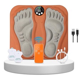 Fußmassagegerät, Nervenstimulator Tragbares Fußmassagegerät mit Fernbedienung, 8 Modi 29 Intensitäten, Kabelloses Tragbares Fußmassagegerät für Durchblutung und Schmerzlinderung