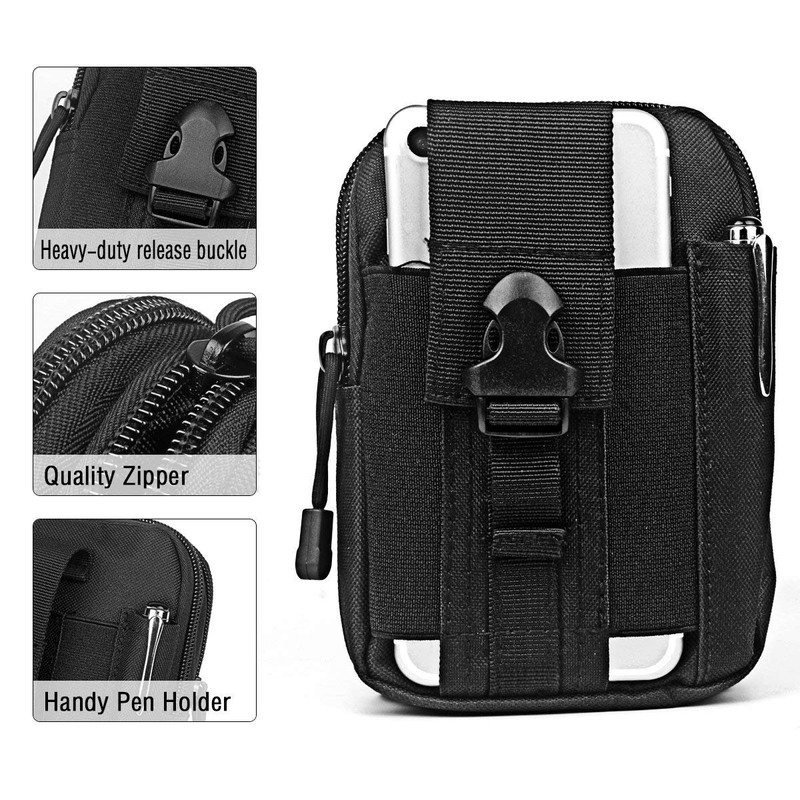 HipierFx Tactical Molle Pouch EDC Men Belt Waist Bag Compact