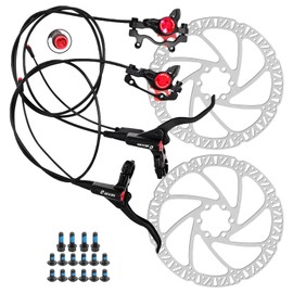 JFOYH Zoom Hydraulic E-Bike Brake Upgrade Kit - 2/3 Pin Plug, Circuit Break Sensor, Pre-Assembled Brake Levers & Calipers with 160mm Brake Discs